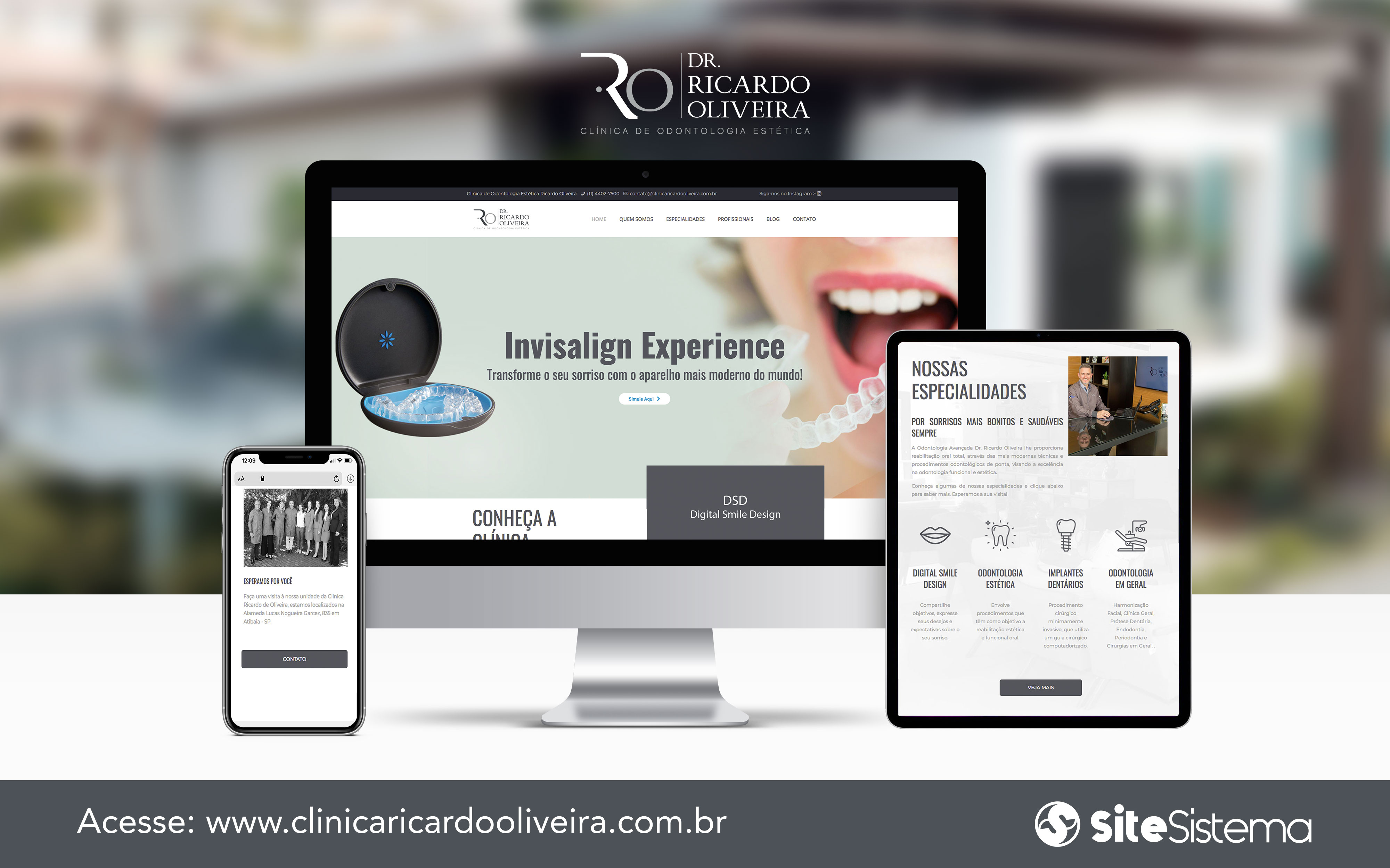 Site Clínica de Odontologia Estética Dr. Ricardo Oliveira