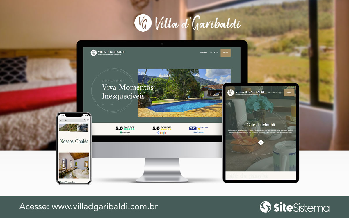 Site e Logo Villa d' Garibaldi