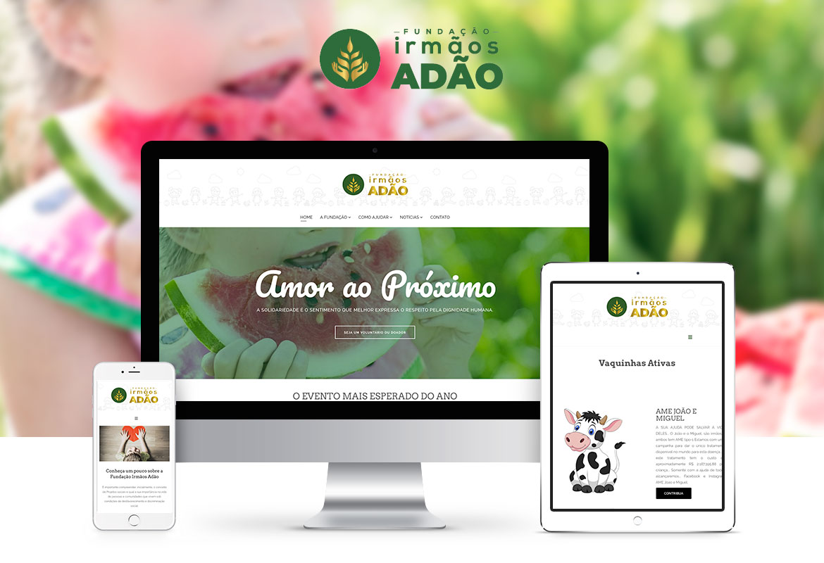 Site e Logo Fundação Irmãos Adão